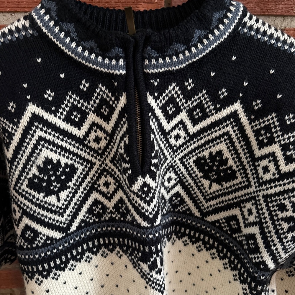 Dale of Norway Black and White Zip Up Sweater - Picture 6 of 10
